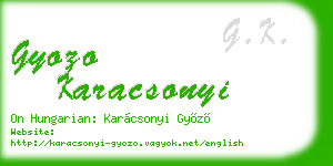 gyozo karacsonyi business card