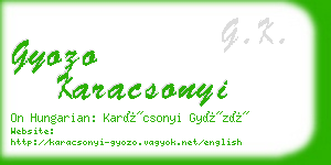 gyozo karacsonyi business card